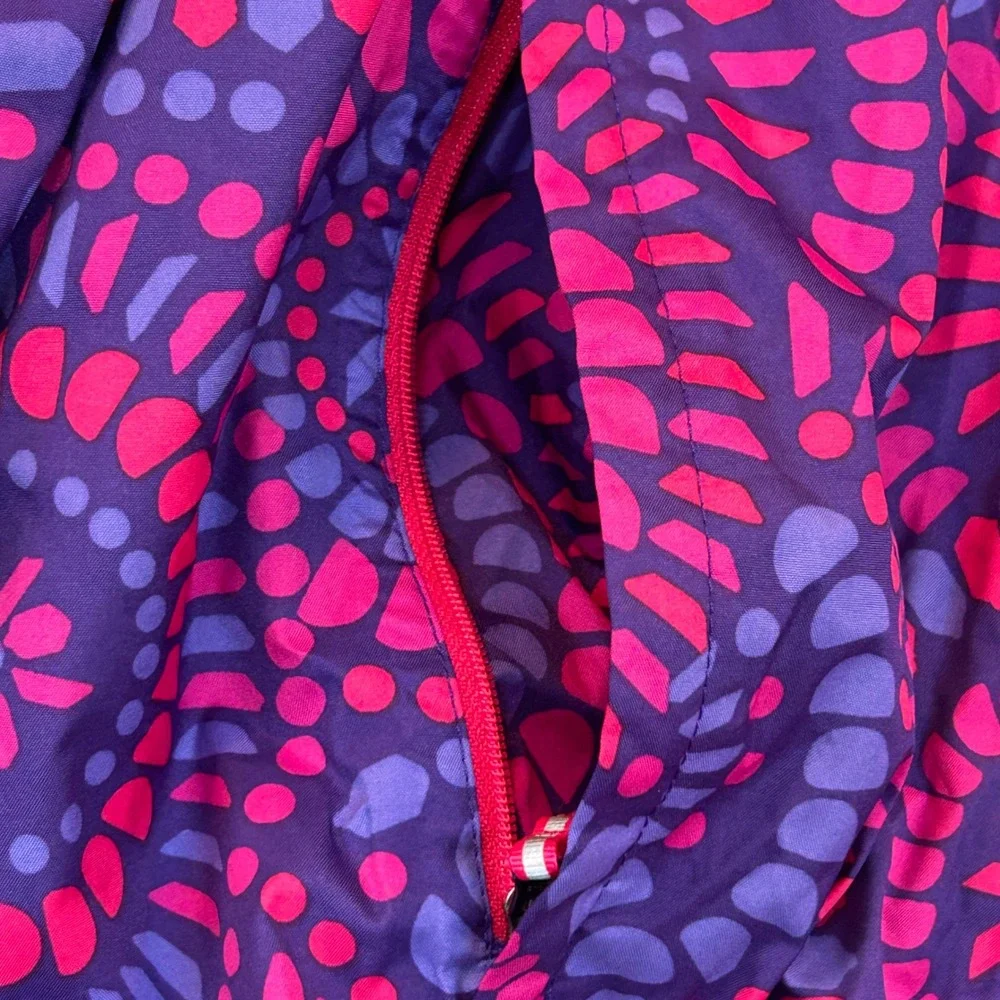 Columbia Sportswear Unisex Large Purple Pink Medallion Omni-Tech Hooded Jacket